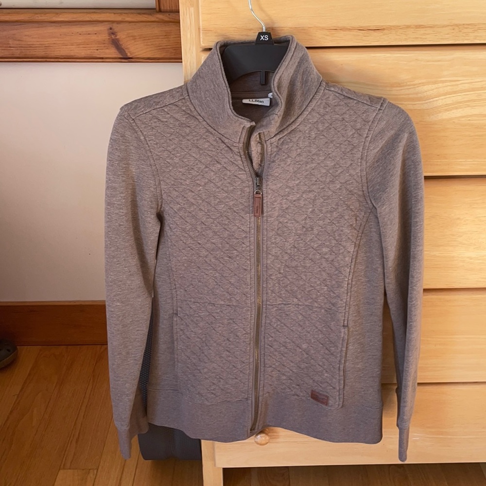 L.L. Bean zip up quilted sweatshirt